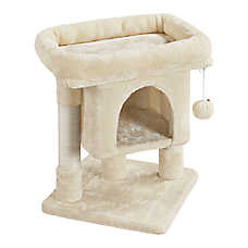Yaheetech 23.5-in Compact Cat Tree with Condo, Wide Perch and Scratching Posts