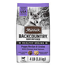 Merrick? Backcountry? Puppy Dry Dog Food - Natural, Freeze Dried Raw, Grains, Chicken & Salmon
