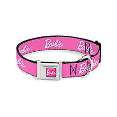 Buckle-Down Mattel Barbie Signature Script Logo Seatbelt Dog Collar
