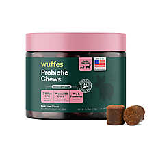 Wuffes Dog Daily Probiotic Supplement Chews, Digestive & Immune Support, Pork Liver Flavor, 50 Count