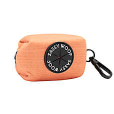 Sassy Woof Dog Waste Bag Holder, Apple Cider Bag Holder W/ Carabiner Clip For Convenient Access