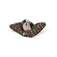 Thrills & Chills? Halloween Leaves Pillow Dog Bed, ONESIZE 36 IN L X 28 IN W