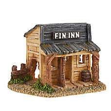 Top Fin? Western Fish Inn Aquarium Ornament - Fish Tank Decor