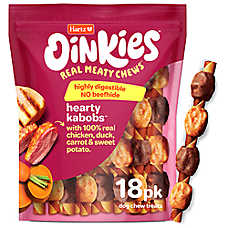 Hartz Oinkies Hearty Kabobs Rawhide-Free All Life Stages Dog Chew - Chicken & Duck 18 ct 9 oz