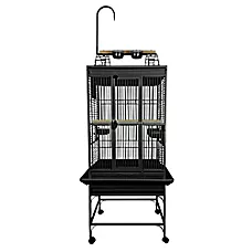 A&E Cage Company Play Top Pet Bird Cage with Rolling Stand & Storage Shelf