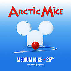 Arctic Mice Frozen Medium Mice - Frozen Reptile Food - 25-50 ct
