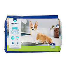 Top Paw? Regular Premium Charcoal Carbon Dog and Puppy Pee Pads, 22" x 23", Unscented, 50 Count
