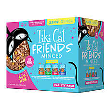 Tiki Cat Friends Adult Wet Cat Food - Grain Free, Fish With Pumpkin, Variety Pack, 12 Ct Pouches