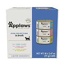 Applaws? Natural Cat Food Fish Selection in Broth  Variety Pack, 16 Count