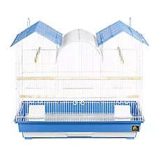 Prevue Pet Products Triple Roof Pet Bird Cage Blue & White for Large Birds