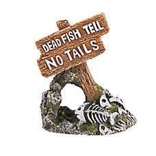 Top Fin? Dead Men Tell No Tails Aquarium Ornament - Fish Tank Decor - Small