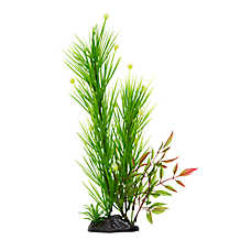 Top Fin? Artificial Grass with Flowers Aquarium Plant - Fish Tank Plant Decor - 12 in