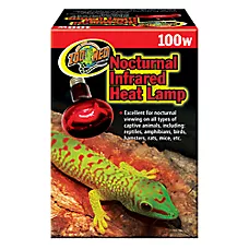 Zoo Med Nocturnal Reptile Infrared Heat Lamp Night Heat Lamp for Terrariums - 50-150 watt