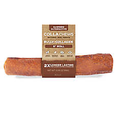 Collachews Rawhide Alternative All Life Stages Bully Roll Dog Chew - Bully & Collagen 6 Inch 2.08 OZ