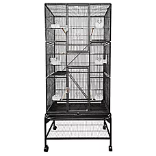 A&E Cage Company Multilevel Flight Pet Bird Cage Black for Medium Birds