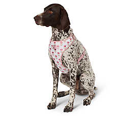 Top Paw? Flower Dog Harness, Comfort Dog Harness, Adjustable, White, Pink, Multiple Sizes