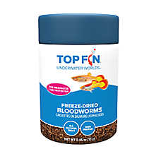 Top Fin? Freeze-Dried Bloodworms Fish Food - Fish Food Treat - 0.46 oz